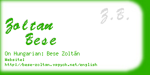 zoltan bese business card